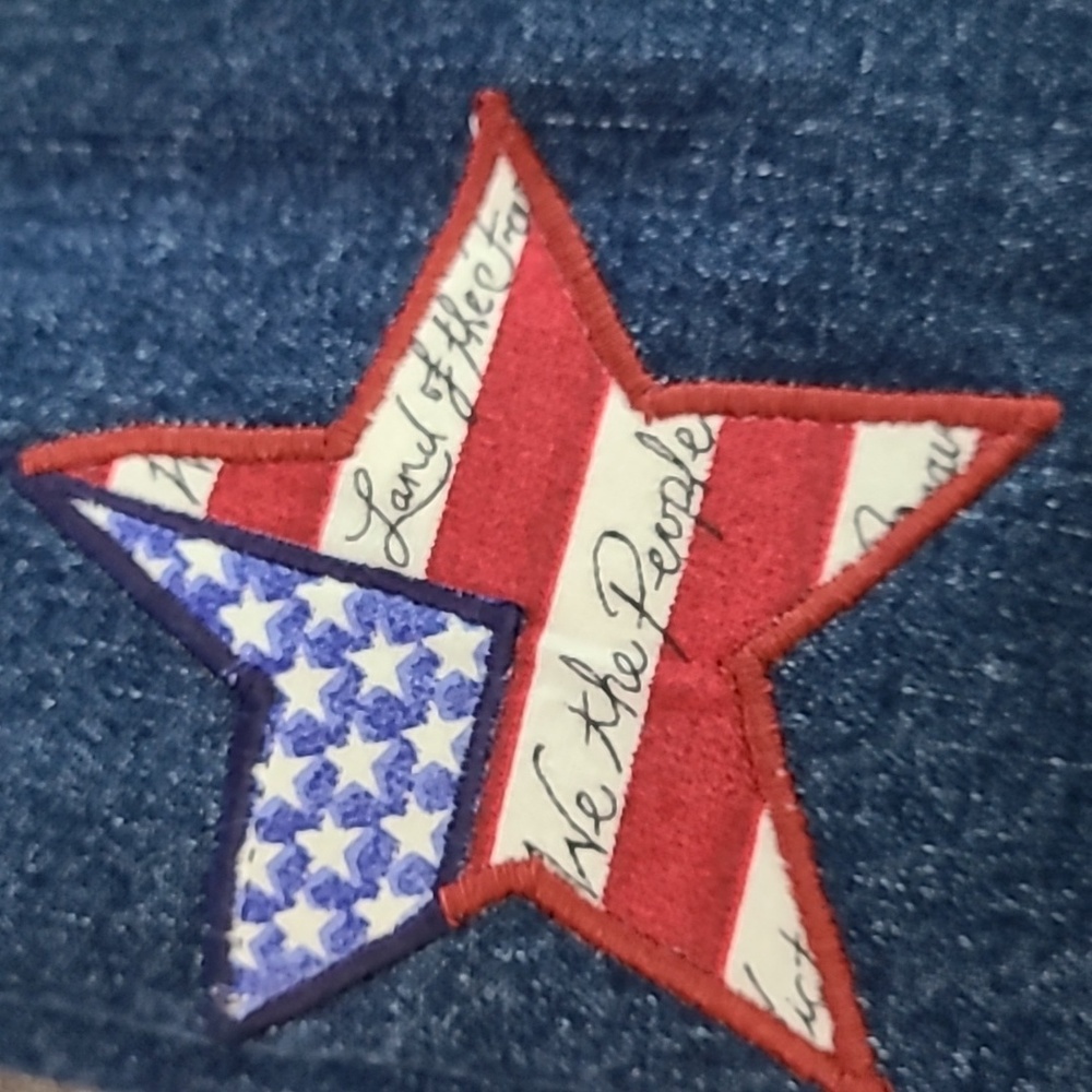 Vtg ROSETTES Americana Stars Embroidered blue cotton jacket Stars & Stripes - Picture 10 of 15